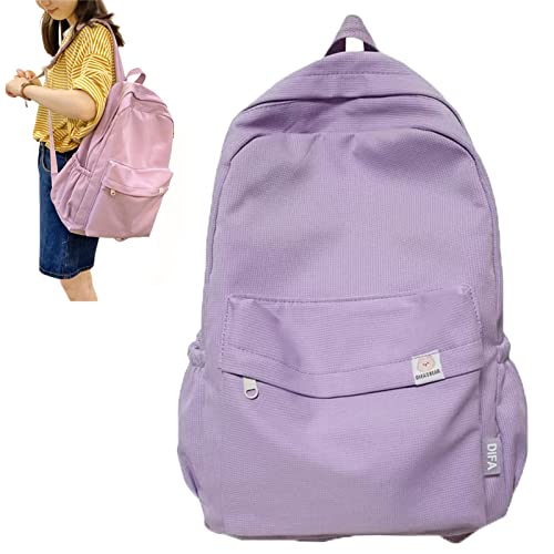 Yagerod Green Backpack Aesthetic Backpack Back to School Supplies for Teen Middle Girls Aesthetic Kawaii Cute Backpacks (purple backpack) von Yagerod