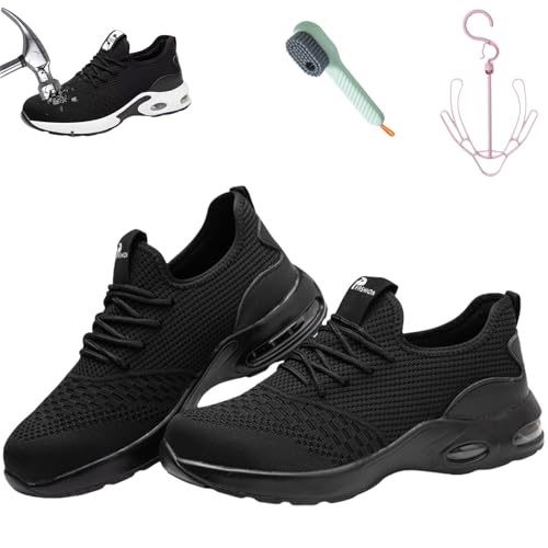 Yagerod OrthoStahl Sicherheitsschuhe, Orthostahl - ergonomischer und schmerzlindernder Sicherheitsschuh, für anspruchsvolle Einsätze im Beruf(Schwarz,47) von Yagerod