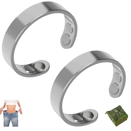 Yagerod Sömni Ring, Wechseljahreshilfe Natürlich, Erster Smarter Wechseljahre Rings, Magnetringe Damen, Sömni Ring Damen, Männer und Frauen Entspannung, Schlafhilfe Müdigkeitsreduktion (2pcs*Silber) von Yagerod