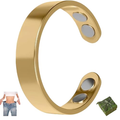 Yagerod Sömni Ring, Wechseljahreshilfe Natürlich, Erster Smarter Wechseljahre Rings, Magnetringe Damen, Sömni Ring Damen, Männer und Frauen Entspannung, Schlafhilfe Müdigkeitsreduktion (1pc*Gold) von Yagerod