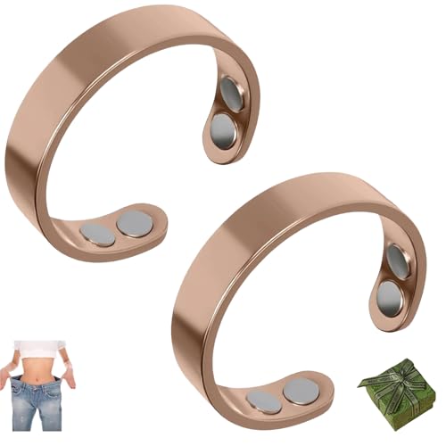 Yagerod Sömni Ring, Wechseljahreshilfe Natürlich, Erster Smarter Wechseljahre Rings, Magnetringe Damen, Sömni Ring Damen, Männer und Frauen Entspannung, Schlafhilfe Müdigkeitsreduktion (2pcs*Rosé) von Yagerod