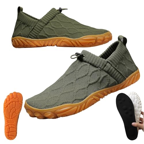 Yagerod Velostep-Reduziert Ständiges Kribbeln Brennen Oder Taubheit, Orthopädische Velostep Schuh, Breite Zehenpartie und Anti Rutsch Sohle, Slip-On, für Fußschmerzen & Empfindliche Füße(Armygrün,41) von Yagerod