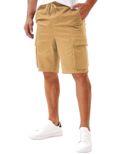 Yageshark Kurze Hosen Herren Cargo Shorts Sommer Baumwolle Chinoshorts Freizeitshorts Elastische Taille mit 6 Taschen Yageshark Kurze Hosen Herren Cargo Shorts Sommer Baumwolle Chinoshorts Freizeitshorts Elastische Taille mit 6 Taschen von Yageshark