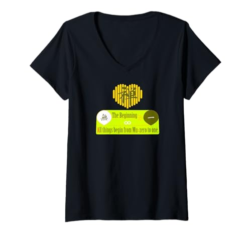 Damen Ren-World 43 Zen Munch-4/5 Munch Zen Mind Beginning of Safe, All Things, Infinity, Birth of Universe, Never Disappear, Providence T-Shirt mit V-Ausschnitt Damen Ren-World 43 Zen Munch-4/5 Munch Zen Mind Beginning of Safe, All Things, Infinity, Birth of Universe, Never Disappear, Providence T-Shirt mit V-Ausschnitt von Yah's Forest REN MORINO