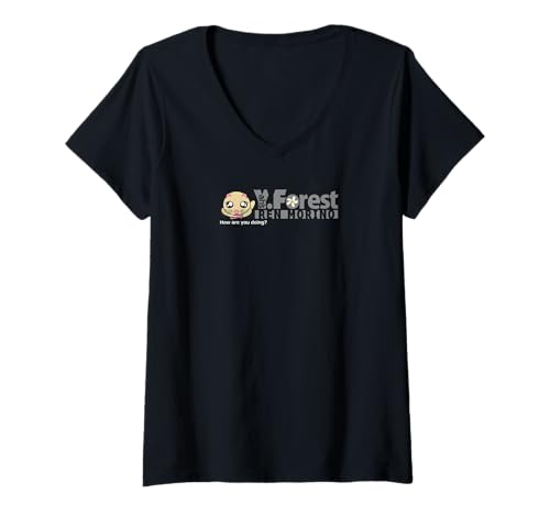 Damen Ren-World 89 Japanischer Schlafsaal, Kleintiere, psychisch, niedliches Mädchen, lebend, fossiler Wald, Ninja kopfüber T-Shirt mit V-Ausschnitt Damen Ren-World 89 Japanischer Schlafsaal, Kleintiere, psychisch, niedliches Mädchen, lebend, fossiler Wald, Ninja kopfüber T-Shirt mit V-Ausschnitt von Yah's Forest REN MORINO