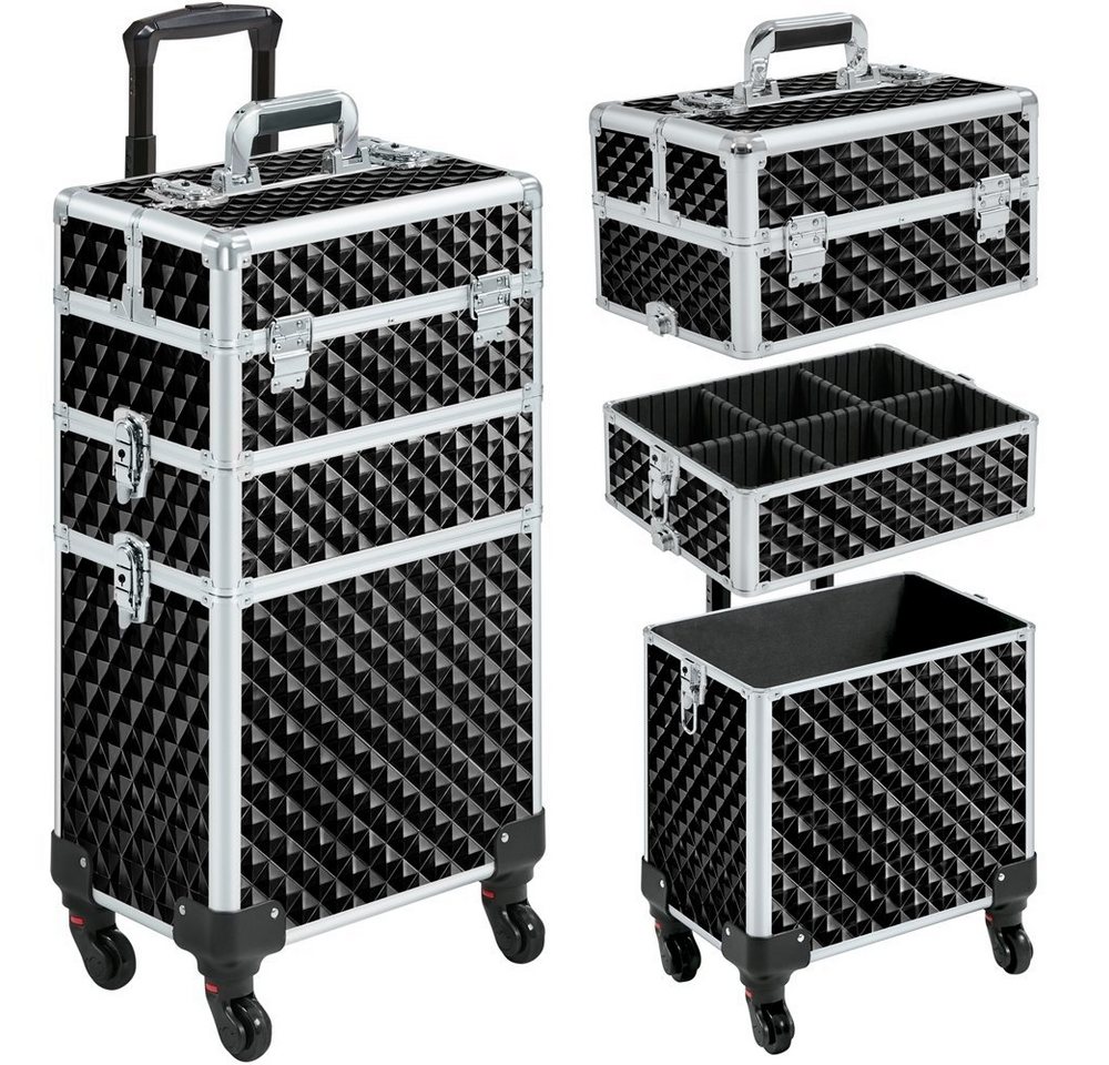 Yaheetech Kosmetikkoffer, 3-in-1 Koffer Abschließbarer Schminkkoffer von Yaheetech