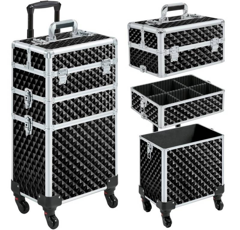 Yaheetech Kosmetikkoffer, 3-in-1 Koffer Abschließbarer Schminkkoffer von Yaheetech