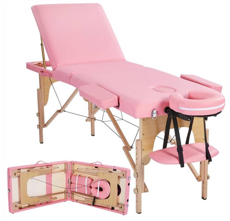 Yaheetech Massageliege, 3 Zonen Mobile Massagebett Faltbar von Yaheetech