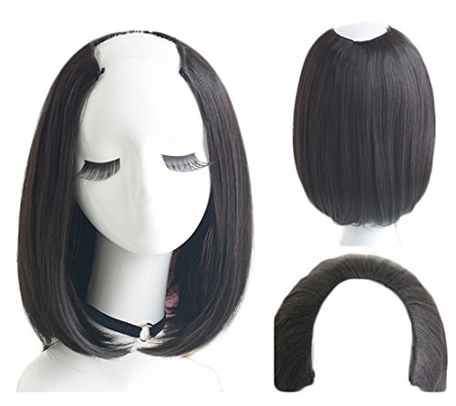 Gerades synthetisches Haarteil für schwarze Frauen (38,1 cm (15 Zoll), Schwarz von Yair Yangtze