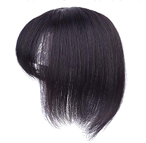 Glattes Echthaar-Topper, Clip-in-Haarteil, für Frauen, 15,2 cm, gebrochenes Schwarz von Yair Yangtze