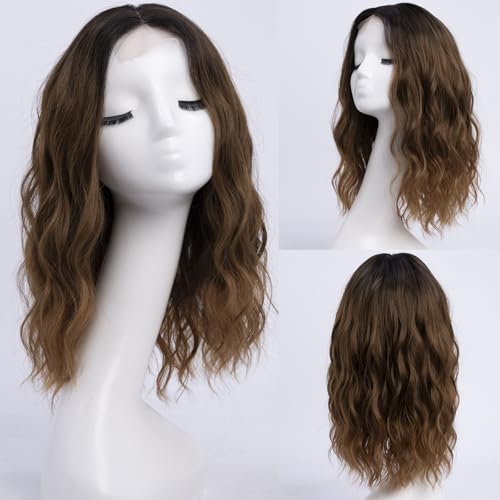 YaissmyLu Mittellange Welle Ombre Schokobraun Perücke für Frauen 45cm Mittelscheitel Gewllte Dunkelbraun Perücke Synthetische Haar Cosplay Täglichen Party Gebrauch YaissmyLu Mittellange Welle Ombre Schokobraun Perücke für Frauen 45cm Mittelscheitel Gewllte Dunkelbraun Perücke Synthetische Haar Cosplay Täglichen Party Gebrauch von YaissmyLu