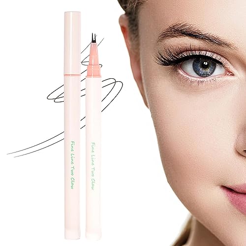 Wasserfester Eyeliner-Stift | Flüssiger Zwei-Krallen-Pinsel-Eyeliner-Stift - Langlebiges Augen-Make-up, leicht zu entfernen und schnell trocknend für Auftritte, Musikfestivals, tägliches Yajexun von Yajexun