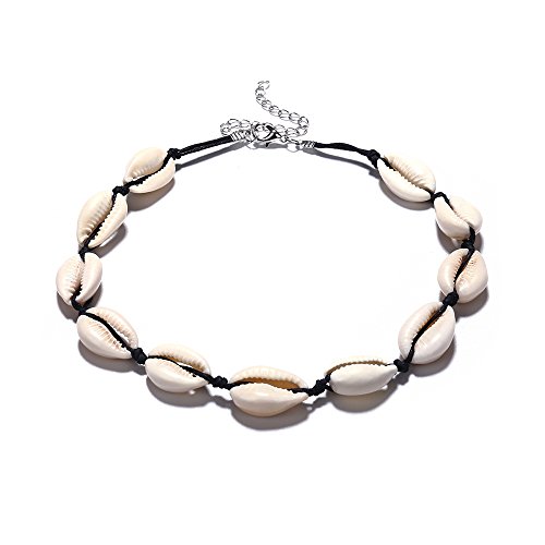 Damen-Halskette Bohemian-Stil Muschelkette mit Kordel von Yakiki