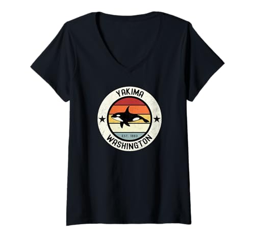 Damen Yakima T-Shirt mit V-Ausschnitt Damen Yakima T-Shirt mit V-Ausschnitt von Yakima Washington WA 0825