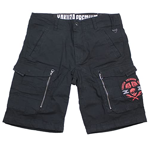Yakuza Premium Herren Cargo Shorts 3450 schwarz Kurze Hose S von Yakuza Premium