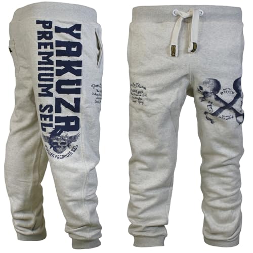Yakuza Premium Herren Jogginghose 3829 hellgrau Sweatpants 4XL von Yakuza Premium