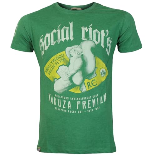 Yakuza Premium Herren T-Shirt 3604 grün XXL von Yakuza Premium