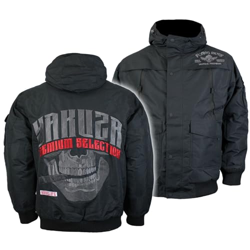 Yakuza Premium Herren Winterjacke 3568 schwarz mit Fester Kapuze L von Yakuza Premium