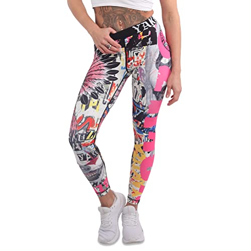 Yakuza Damen 80s Leggings, Bunt, XXL von Yakuza