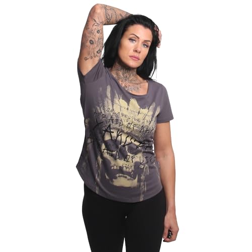 Yakuza Damen Afraid Curved Crew Neck T-Shirt, Rabbit, XXL von Yakuza