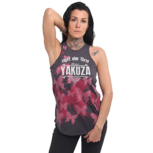 Yakuza Damen Butterfly Reign Urban Tanktop, Anthrazit, L von Yakuza