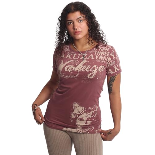 Yakuza Damen Catz Urban Crew Neck T-Shirt von Yakuza