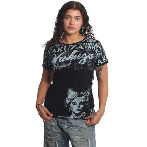 Yakuza Damen Catz Urban Crew Neck T-Shirt von Yakuza