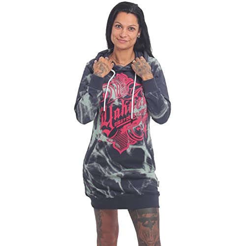 Yakuza Damen Crests Burning Hoodie Kleid, Parisian Night, L von Yakuza