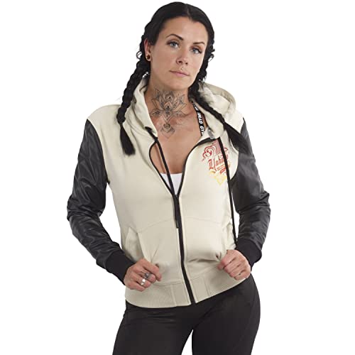 Yakuza Damen Crests Two Face Kapuzenjacke, Whitecap Gray, L von Yakuza