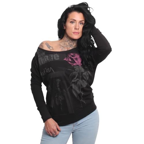 Yakuza Damen Diffuse Urban Langarm T-Shirt, Schwarz, 3XL von Yakuza