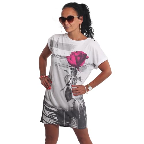 Yakuza Damen Diffuse Urban T-Shirt Kleid, Weiß, L von Yakuza