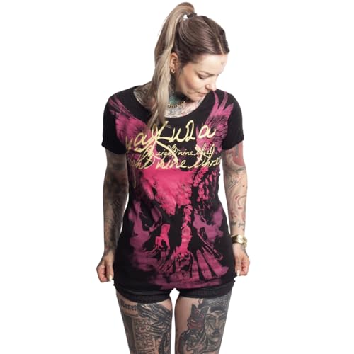 Yakuza Damen Eagle Curved Crew Neck T-Shirt von Yakuza