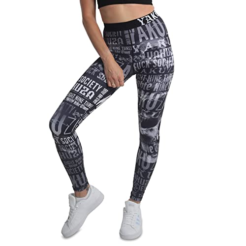 Yakuza Damen FCK Society Leggings, Schwarz, XS von Yakuza