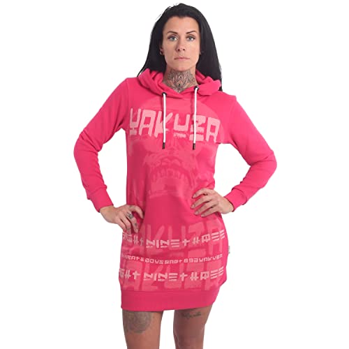 Yakuza Damen Galvanic Hoodie Kleid, Rose Red, M von Yakuza