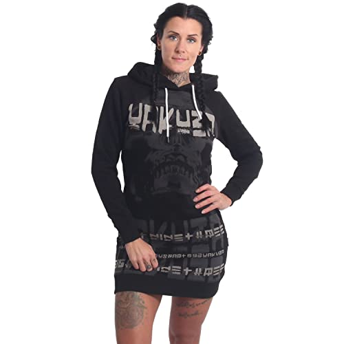 Yakuza Damen Galvanic Hoodie Kleid, Schwarz, M von Yakuza