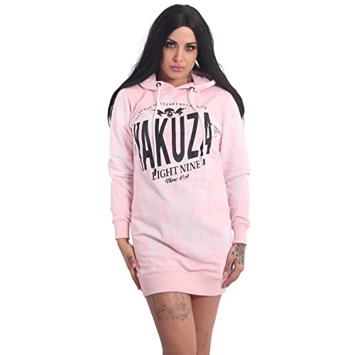 Yakuza Damen Grunge Allover Hoodie Kleid, Orchid Pink, S von Yakuza