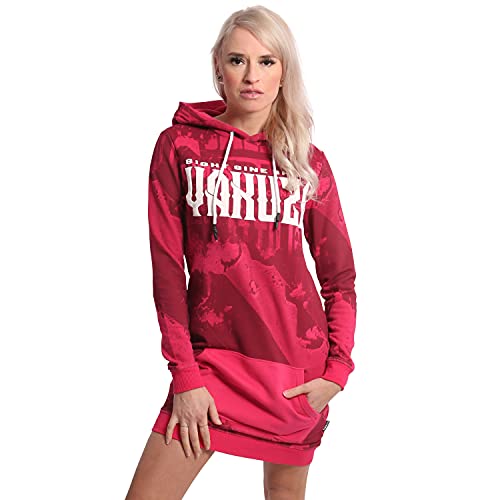 Yakuza Damen Grunge Hoodie Kleid, Rose Red, XS von Yakuza