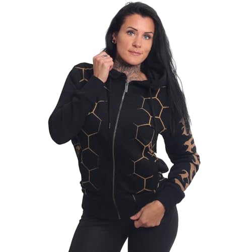 Yakuza Damen Honeycomb Kapuzenjacke, Schwarz, L von Yakuza