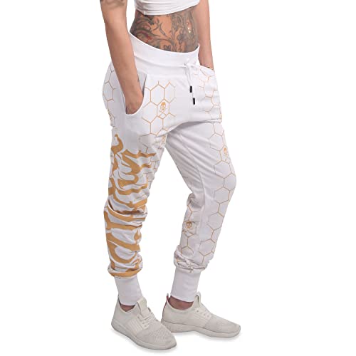 Yakuza Damen Honeycomb Lite Jogginghose, Weiß, XL von Yakuza