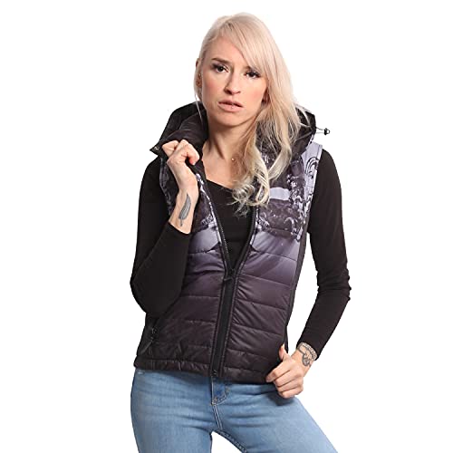 Yakuza Damen Masked Queen Kapuzenweste Hooded Vest, Schwarz, XS von Yakuza