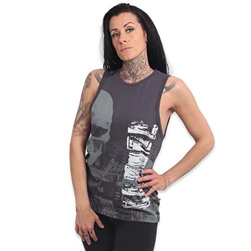 Yakuza Damen Newsskull Urban Tank Shirt, Anthrazit, XS Yakuza Damen Newsskull Urban Tank Shirt, Anthrazit, XS von Yakuza