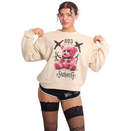 Yakuza Damen Plushie Urban Pullover, Whitecap Gray, XL von Yakuza