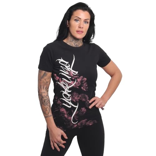 Yakuza Damen Rose Tune Urban Crew Neck T-Shirt, Schwarz, XL von Yakuza