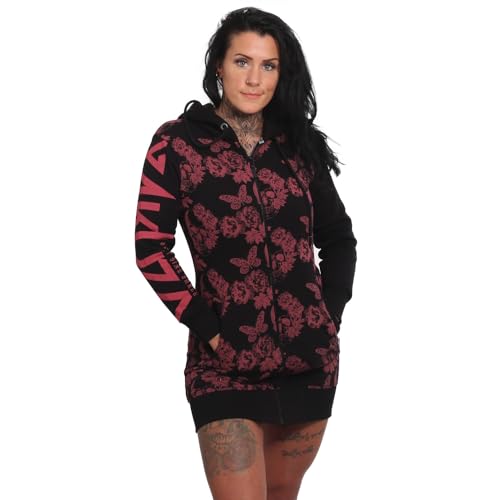 Yakuza Damen SRB Allover Long Kapuzenjacke, Schwarz, XXL von Yakuza