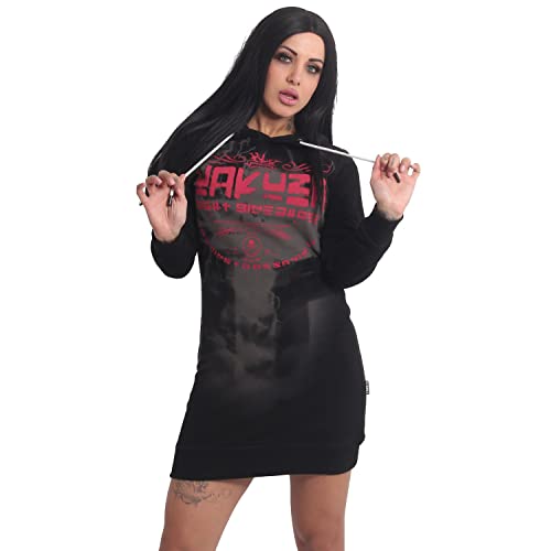 Yakuza Damen Saving Hoodie Kleid, Schwarz, XXL von Yakuza