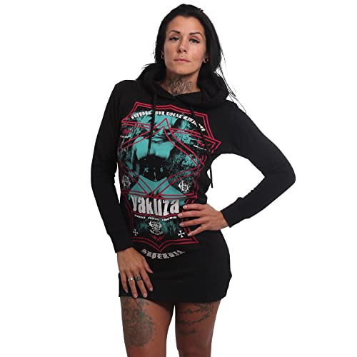 Yakuza Damen Superbia Hoodie Kleid, Schwarz, L von Yakuza