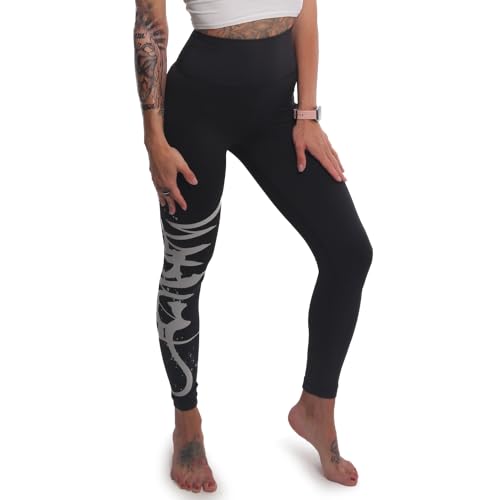 Yakuza Damen Tag Train Leggings, Schwarz Rflx, L von Yakuza