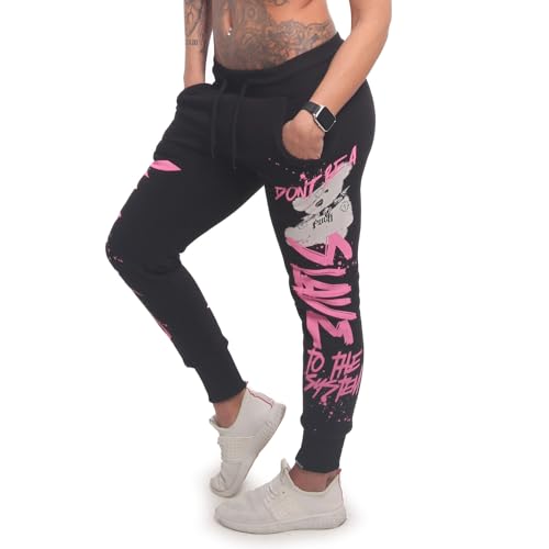 Yakuza Damen Teddy Urban Jogginghose, Schwarz, L von Yakuza