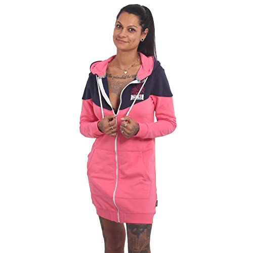 Yakuza Damen Totem Two Face Long Kapuzenjacke, Camellia Rose, S von Yakuza