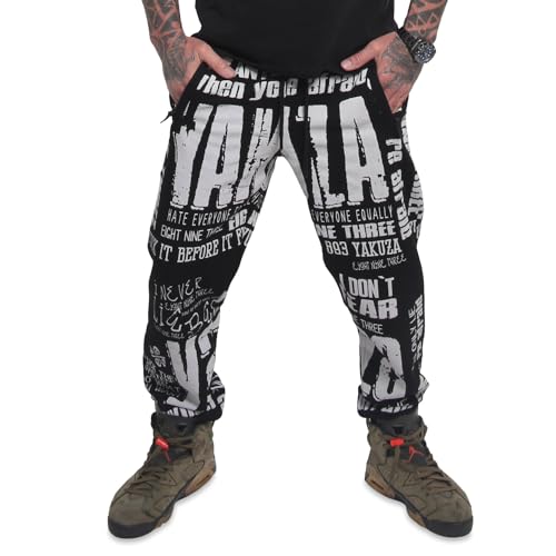 Yakuza Herren Afraid Casual Jogginghose, Schwarz, 4XL von Yakuza